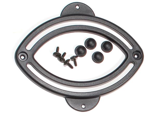 Ortlieb Elliptical bracket QL anchoring hook and mounting screws 