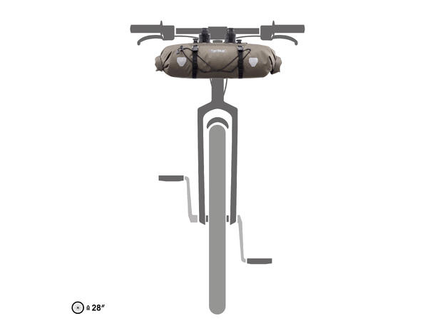 Ortlieb Handlebar-Pack ! dark sand 15 L Hook and loop straps 