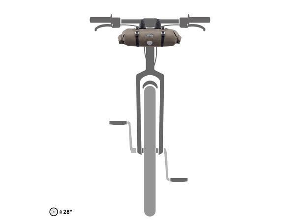 Ortlieb Handlebar-Pack dark sand 9 L Hook and loop straps 