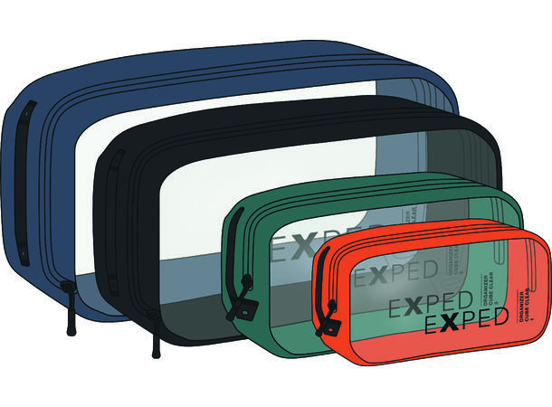 Exped Organizer Cube Clear cypress 3 