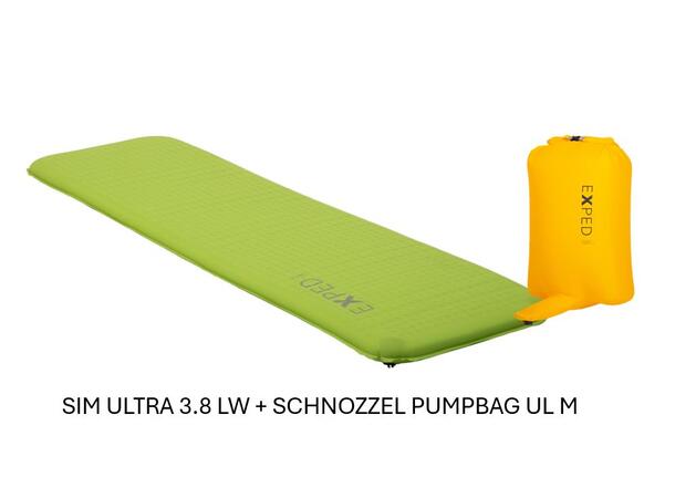 Liggeunderlag og Pumpesekk Sim Ultra 3.8 LW + Sch. Pumpbag UL M 