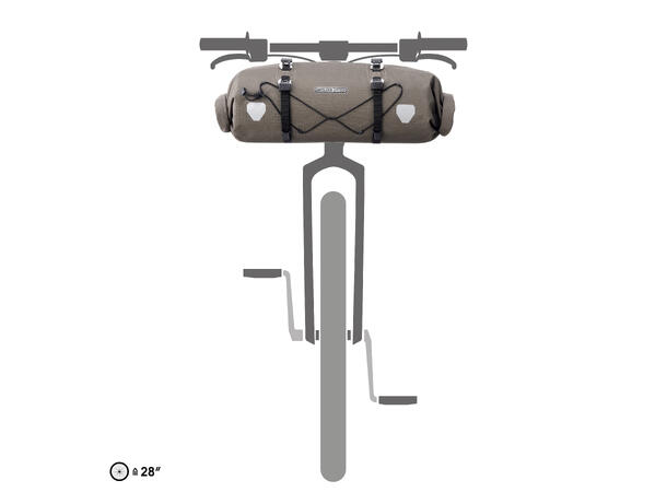 Ortlieb Handlebar-Pack Flex ! dark sand,  15 L, Bar-Lock 