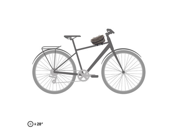 Ortlieb Toptube-Bag dark sand,  1,5 L, Perforated straps 